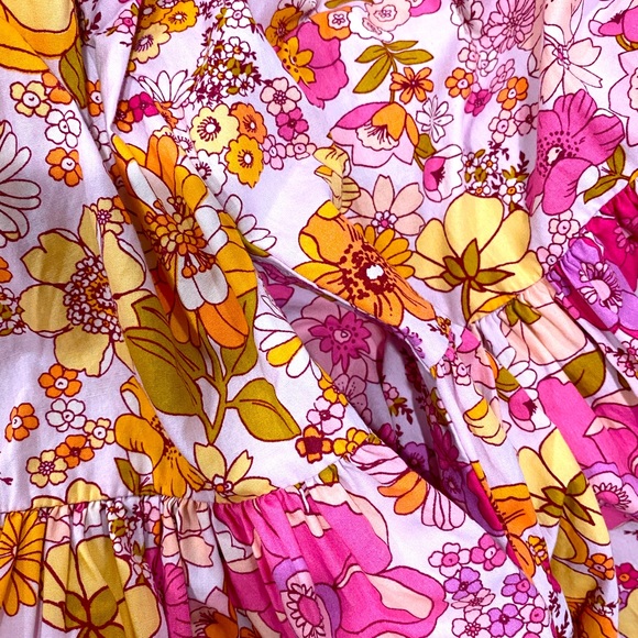 Free people floral boho elastic strap dress size S - Picture 5 of 8